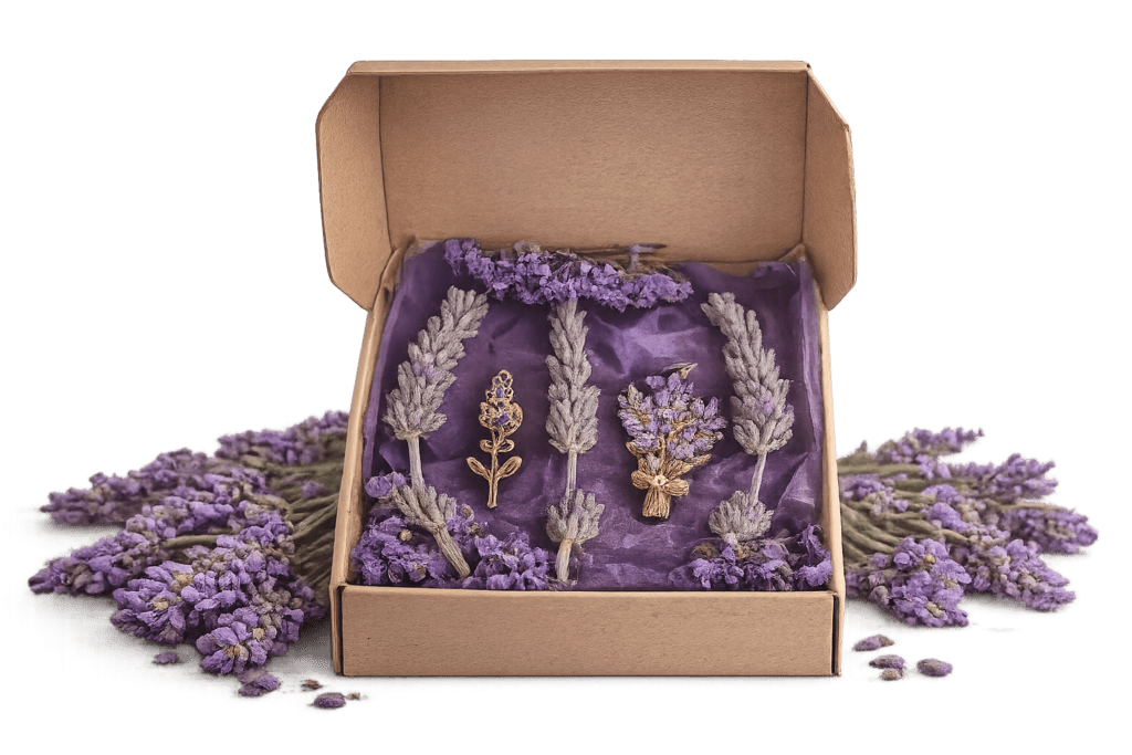 Lavender Brooch & Pin Set