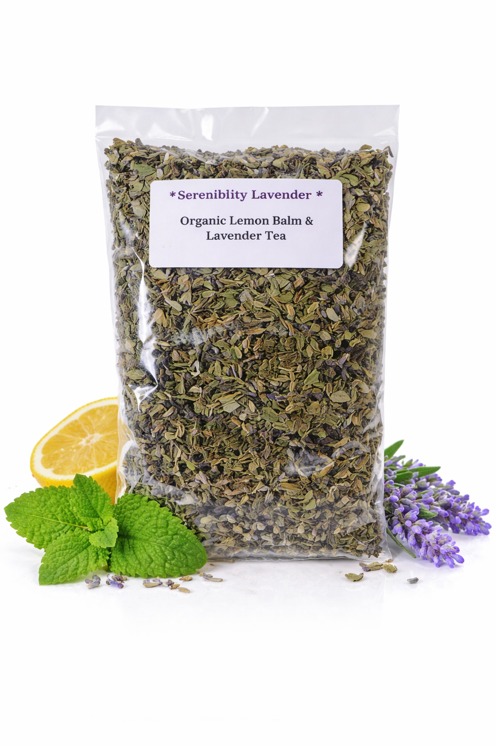 Organic Lemon Balm & Lavender Herbal Tea – Calming Blend